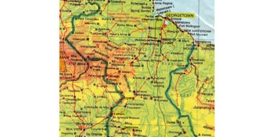 Peta afrika Guyana